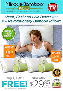 Miracle Bamboo Pillow 2 for 1
